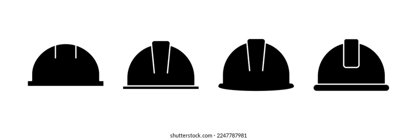 Helmet-Icon-Vektorgrafik für Web- und Mobile-App. Motorradhelm-Zeichen und Symbol. Bauhelm-Symbol. Sicherheitshelm