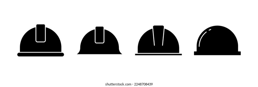 Helmet icon vector for web and mobile app. Motorcycle helmet sign and symbol. Construction helmet icon. Safety helmet