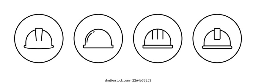 Helmet icon vector for web and mobile app. Motorcycle helmet sign and symbol. Construction helmet icon. Safety helmet