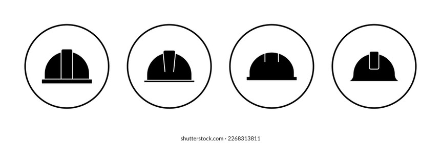 Helmet icon vector for web and mobile app. Motorcycle helmet sign and symbol. Construction helmet icon. Safety helmet