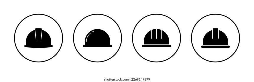 Helmet icon vector for web and mobile app. Motorcycle helmet sign and symbol. Construction helmet icon. Safety helmet