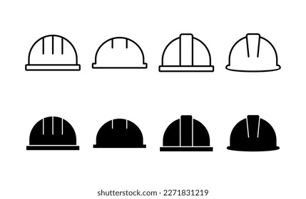 Helmet icon vector for web and mobile app. Motorcycle helmet sign and symbol. Construction helmet icon. Safety helmet