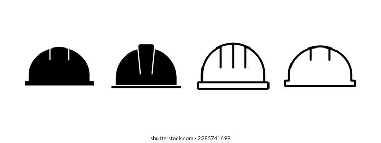 Helmet icon vector for web and mobile app. Motorcycle helmet sign and symbol. Construction helmet icon. Safety helmet