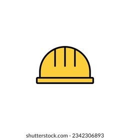Helmet icon vector for web and mobile app. Motorcycle helmet sign and symbol. Construction helmet icon. Safety helmet