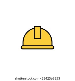 Helmet icon vector for web and mobile app. Motorcycle helmet sign and symbol. Construction helmet icon. Safety helmet