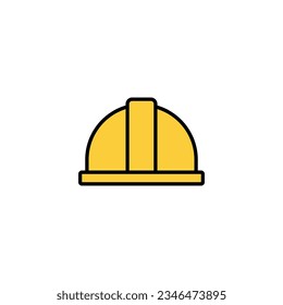 Helmet icon vector for web and mobile app. Motorcycle helmet sign and symbol. Construction helmet icon. Safety helmet