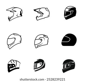 Helmet icon vector for web and mobile app . Motorcycle helmet sign and symbol. Construction helmet icon. Safety icon.	