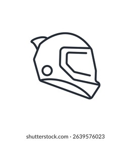helmet icon. vector.Editable stroke.linear style sign for use web design,logo.Symbol illustration.