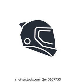 helmet icon. vector.Editable stroke.linear style sign for use web design,logo.Symbol illustration.