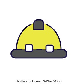 helmet icon with white background vector stock illustration