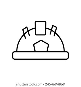helmet icon with white background vector stock illustration