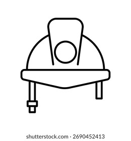 Helmet icon with white background vector stock illustration