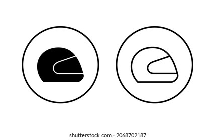 Helmet icons set. Motorcycle helmet sign and symbol. Construction helmet icon. Safety helmet