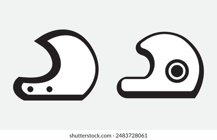 Helmet icons set. Motorcycle helmet sign and symbol. Construction helmet icon. Safety helmet