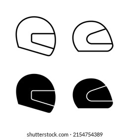 Helmet icons vector. Motorcycle helmet sign and symbol. Construction helmet icon. Safety helmet