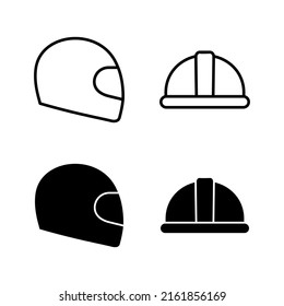 Helmet Icons Vector Motorcycle Helmet Sign Stock Vector (Royalty Free ...