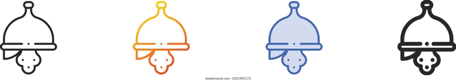 helmet icon.Thin Linear, Gradient, Blue Stroke and bold Style Design Isolated On White Background