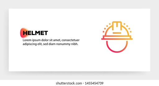 HELMET AND ILLUSTRATION ICON CONCEPT