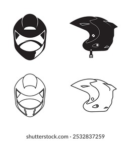 Ilustração do capacete Ícone Elemento Design