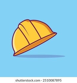 Ilustração do capacete Ilustração isolada do ícone do Dia do Trabalho design Elementos do adesivo do capacete 
