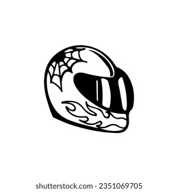 helmet illustration vector with concept