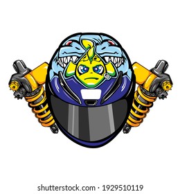 Helmet illustrator images are suitable for the design of t-shirts, logos, icons, etc.