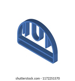 Helmet isometric left top view 3D icon