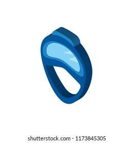 Helmet isometric left top view 3D icon