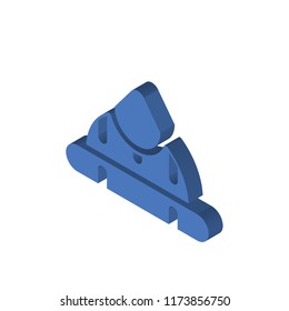 Helmet isometric left top view 3D icon