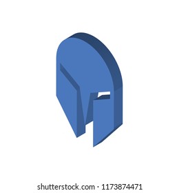 Helmet isometric left top view 3D icon