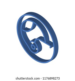 Helmet isometric left top view 3D icon