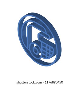 Helmet isometric left top view 3D icon