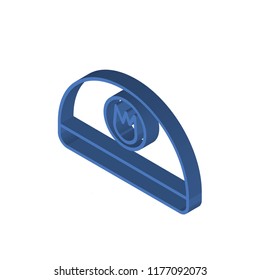 Helmet isometric left top view 3D icon