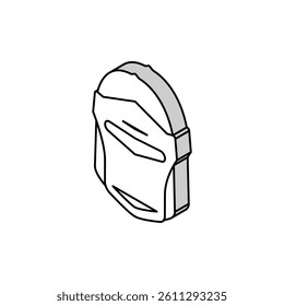 helmet knight isometric icon vector. helmet knight sign. isolated symbol illustration