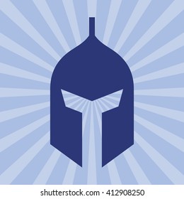 helmet of knight warrior logo vector.