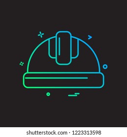 helmet labor icon vector design