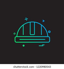 helmet labour icon vector design icon 