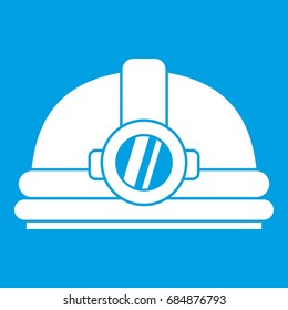 Helmet with light icon white