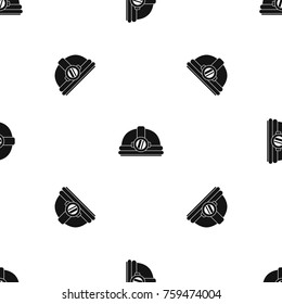 Helmet with light pattern repeat seamless in black color for any design. Vector geometric illustration