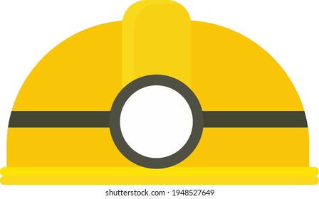 Helmet with lights vector illustration on white background.