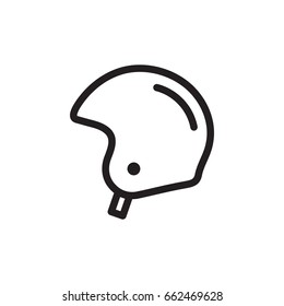 Helmet line icon.