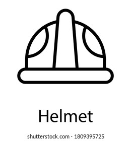 helmet line icon, black out line vector design