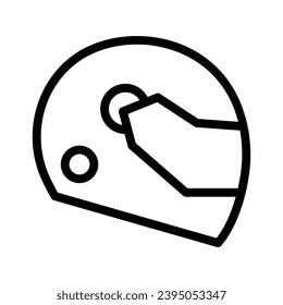 helmet line icon illustration vector graphic. Simple element illustration vector graphic, suitable for app, websites, and presentations isolated on white background