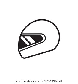Helmet line icon vector simple design
