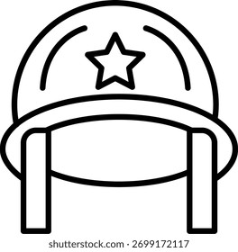 Helm Linie Vektor Icon Design