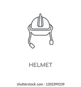 Helmet linear icon. Helmet concept stroke symbol design. Thin graphic elements vector illustration, outline pattern on a white background, eps 10.