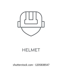 Helmet linear icon. Helmet concept stroke symbol design. Thin graphic elements vector illustration, outline pattern on a white background, eps 10.