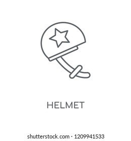 Helmet linear icon. Helmet concept stroke symbol design. Thin graphic elements vector illustration, outline pattern on a white background, eps 10.