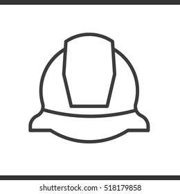 Helmet linear icon. Thin line illustration. Vector isolated outline drawing