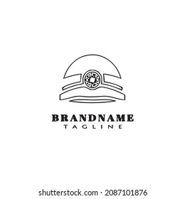 Design-Design-Vorlage für Helm-Logo, moderne Vektorgrafik
